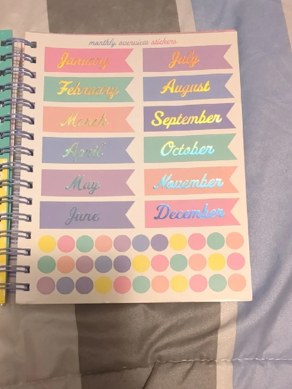 More Than Magic Pink Plaid Spiral Undated Planner Purple Flocked Hand-Lettering